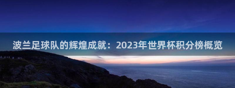 世界杯预选赛排名:波兰足球队的辉煌成就:2023年世界杯积分榜概览